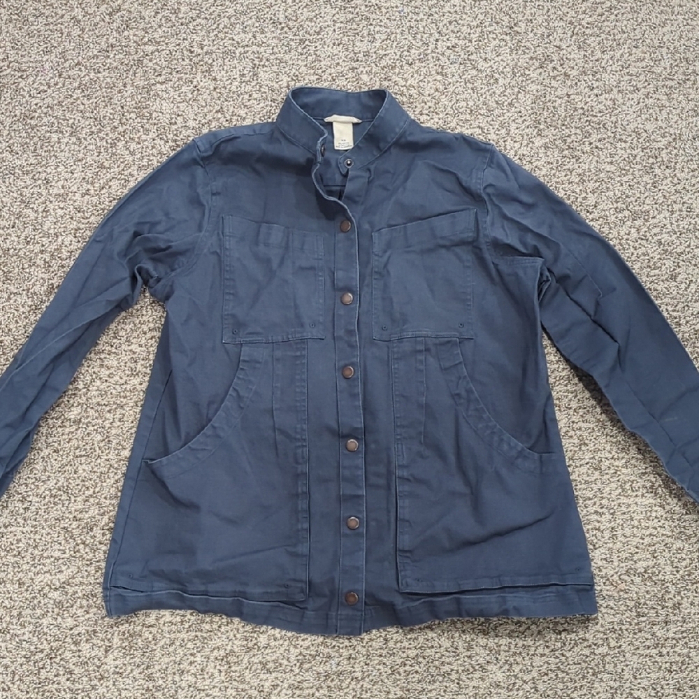 Duluthflex Fire Hose Smock Button Jacket Size  XS Steel Blue